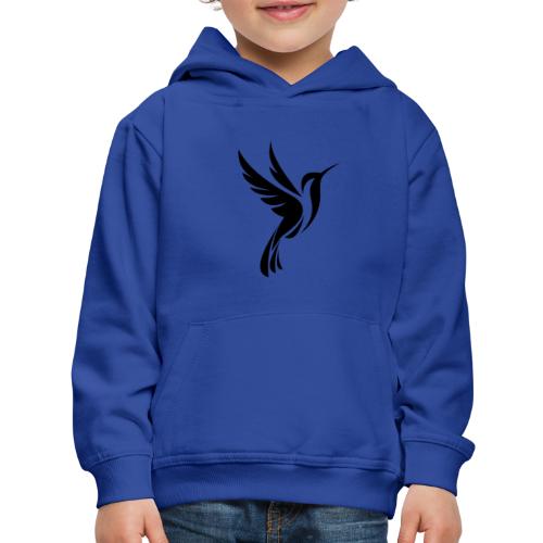 Hummingbird Spot Logo in Black - Kids‘ Premium Hoodie