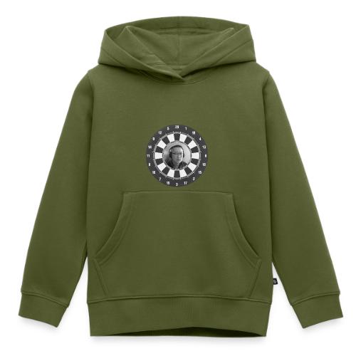 Producer Jay on Dartboard with Fusco Show back - Kids‘ Premium Hoodie