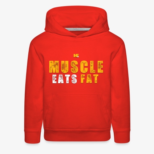 Muscle Eats Fat (Royal Yellow) - Kids‘ Premium Hoodie