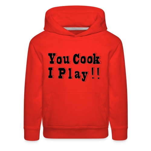 Blk & White 2D You Cook I Play - Kids‘ Premium Hoodie