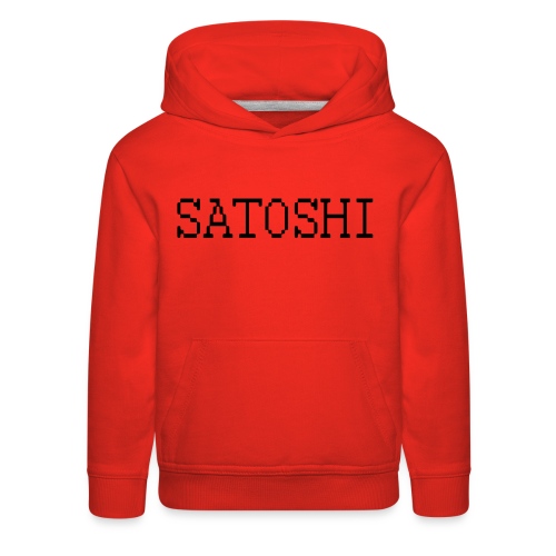 satoshi stroke only one word satoshi, bitcoiners - Kids‘ Premium Hoodie