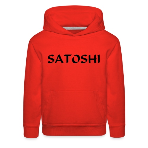 Satoshi only the name stroke btc founder nakamoto - Kids‘ Premium Hoodie