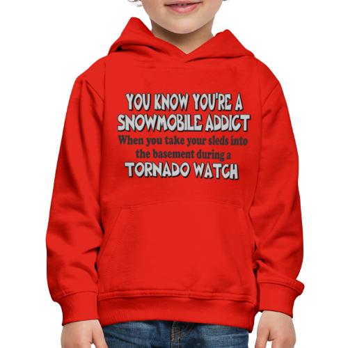 Snowmobile Tornado Watch - Kids‘ Premium Hoodie