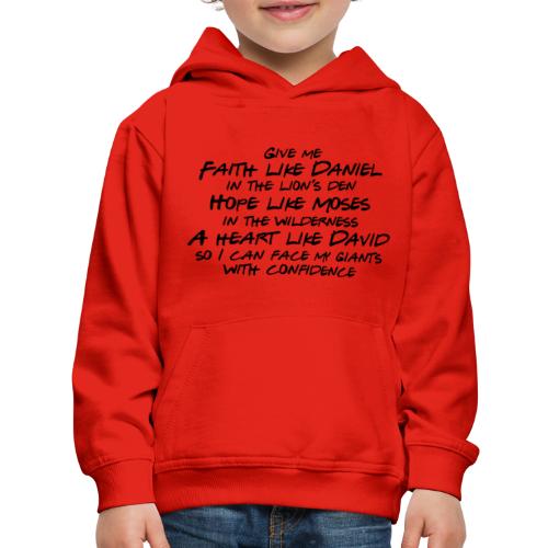 Face Your Giants with Confidence - Kids‘ Premium Hoodie