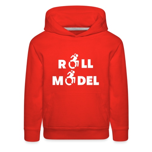 As a lady in a wheelchair i am a roll model - Kids‘ Premium Hoodie