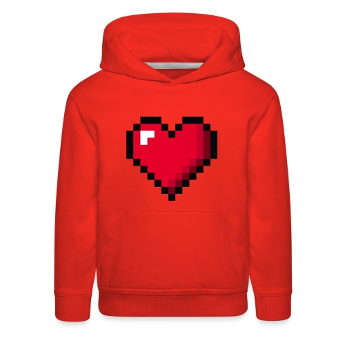 Pixel 8 bit Happy Valentine s Day Heart for Gamers - Kids‘ Premium Hoodie