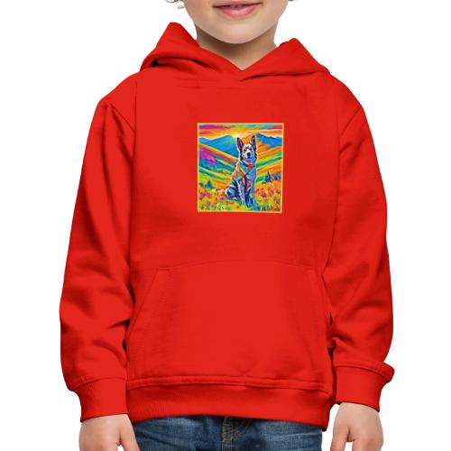 Sunny Outdoor Dog Day: Colorful Painting - Kids‘ Premium Hoodie