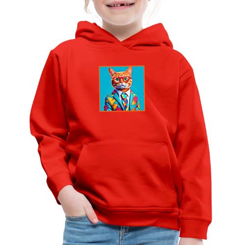Fashionable Feline: Stylish Jacket Elegance - Kids‘ Premium Hoodie