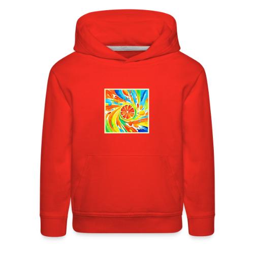 Citrus swirling Splash Design - Kids‘ Premium Hoodie