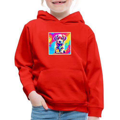 Vibrant Puppy Art - Kids‘ Premium Hoodie