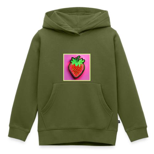 Vibrant Strawberry Neon Sign - Kids‘ Premium Hoodie