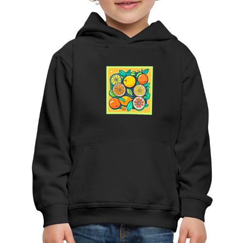 Citrus Fruit Art Design - Kids‘ Premium Hoodie