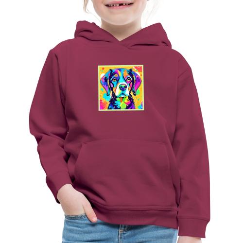 Rainbow Dog Portrait Design - Kids‘ Premium Hoodie