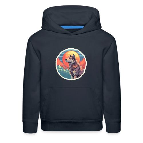 Majestic Wolf Moon - Kids‘ Premium Hoodie