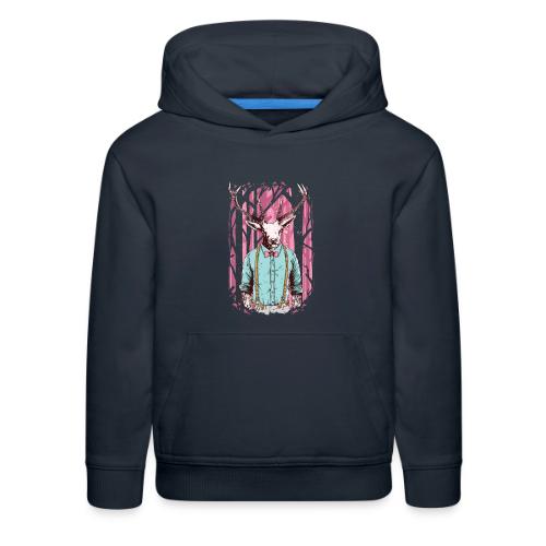 Fashion Deer with Bow Tie - Kids‘ Premium Hoodie