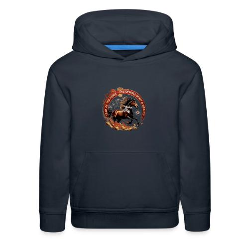 Year of the Horse Fiery Spirit T Shirt, Lunar New - Kids‘ Premium Hoodie