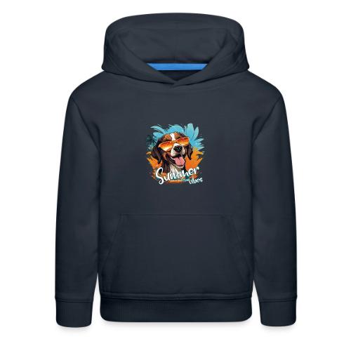 Funny Dog: Summer Vibes - Kids‘ Premium Hoodie
