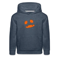 Big Scary Orange in Black Shocked Pumpkin Face Hal - Kids‘ Premium Hoodie