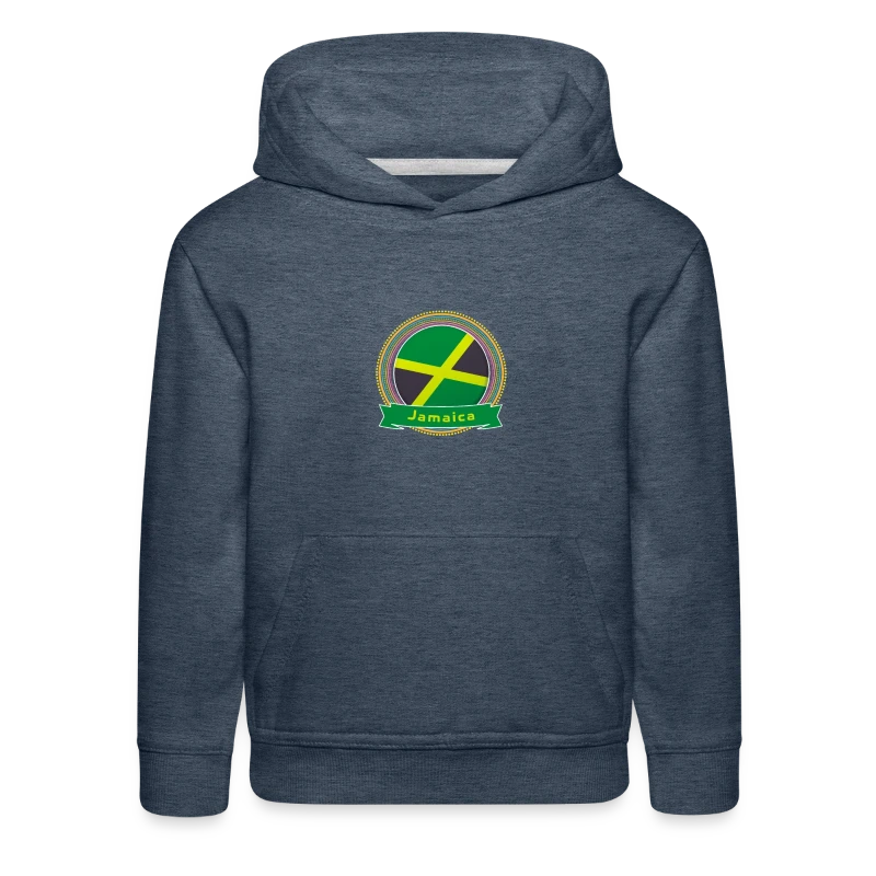 Jamaica Happy Holi Color Framed Jamaica Flag Banne - Kids‘ Premium Hoodie