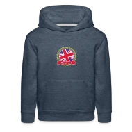 England Happy Holi Color Framed England Flag Banne - Kids‘ Premium Hoodie