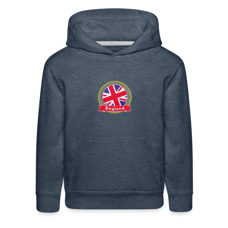England Happy Holi Color Framed England Flag Banne - Kids‘ Premium Hoodie