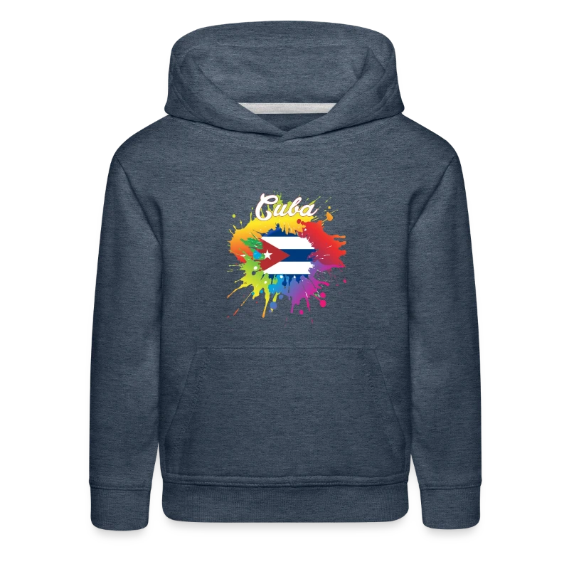Cuba Flag Gay Colorful Splash - Kids‘ Premium Hoodie