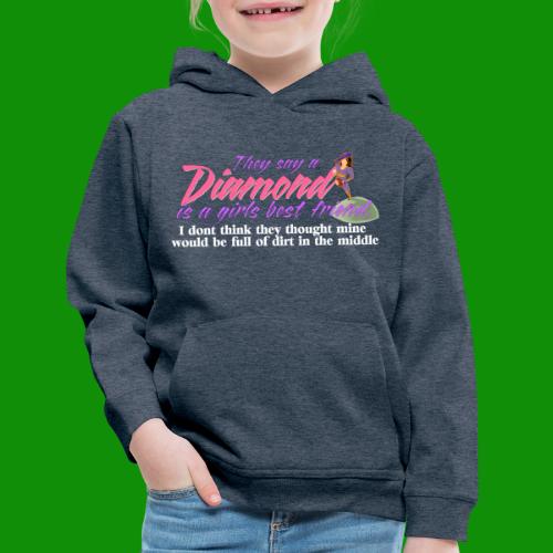 Softball Diamond is a girls Best Friend - Kids‘ Premium Hoodie