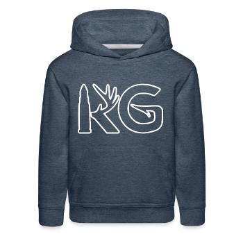 kendall gray - Kids‘ Premium Hoodie - heather denim - Front - Samuel (120cm)