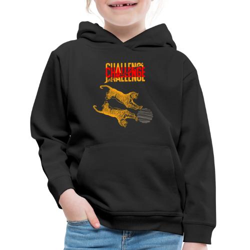 Double tiger fashion, jungle feline animals. - Kids‘ Premium Hoodie
