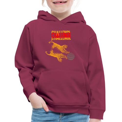 Double tiger fashion, jungle feline animals. - Kids‘ Premium Hoodie