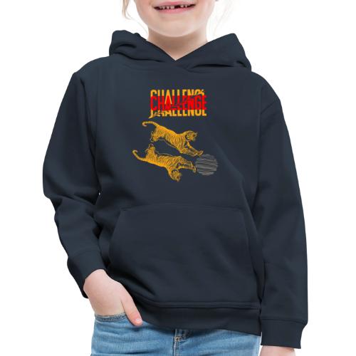 Double tiger fashion, jungle feline animals. - Kids‘ Premium Hoodie