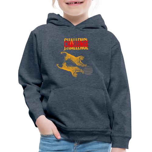 Double tiger fashion, jungle feline animals. - Kids‘ Premium Hoodie