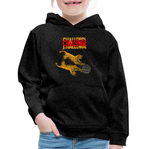 Double tiger fashion, jungle feline animals. - Kids‘ Premium Hoodie