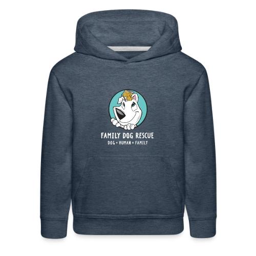 fdr logo (white tagline) - Kids‘ Premium Hoodie