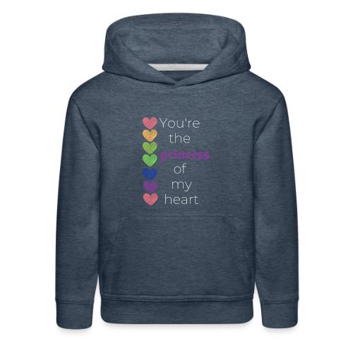 Princess of My Heart (white text) - Kids‘ Premium Hoodie