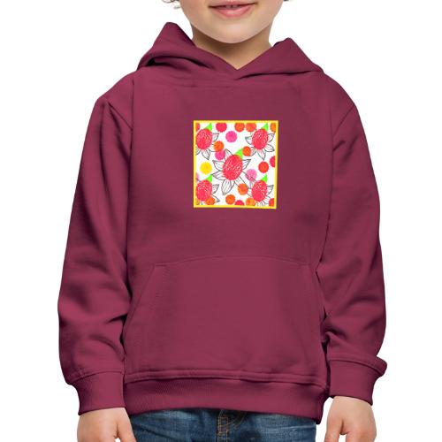 Floral Elegance Symphony Pattern - Kids‘ Premium Hoodie