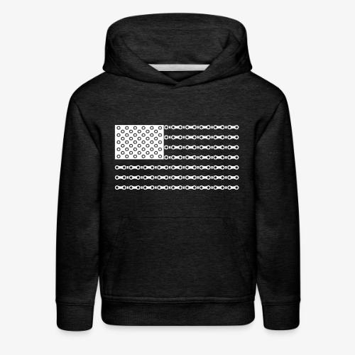 Bicycle Chain American Flag - Kids‘ Premium Hoodie