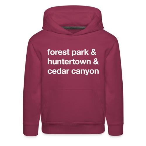 1 Church 3 Locations - Kids‘ Premium Hoodie
