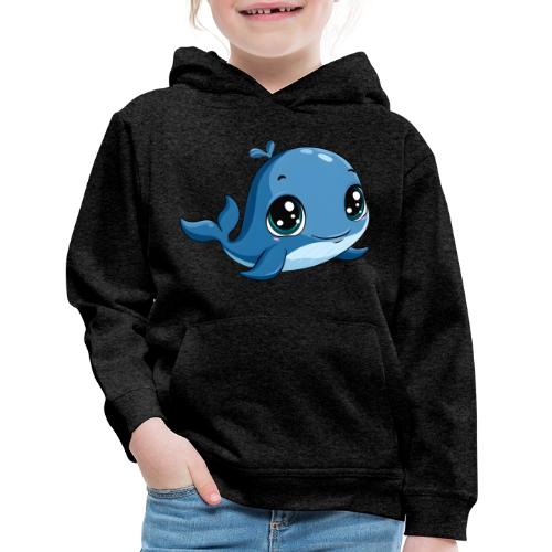 Smiling Blue Baby Whale - Kids‘ Premium Hoodie