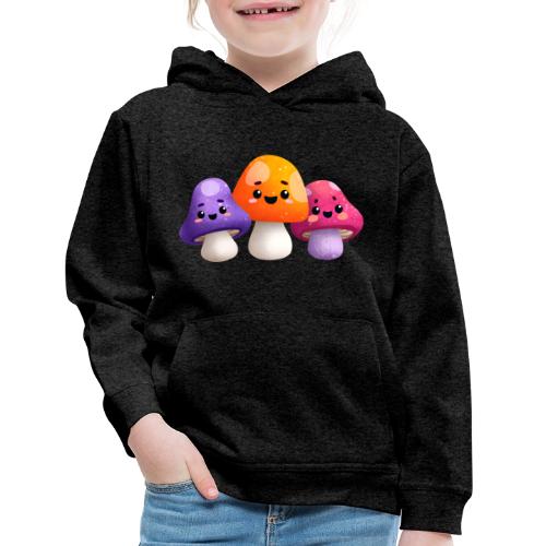 Colorful Mushroom Companions - Kids‘ Premium Hoodie