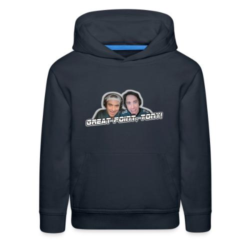 GREAT POINT, TONY! (with glow) - Kids‘ Premium Hoodie