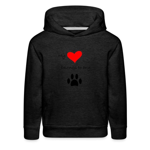 Dog Lovers shirt - My Heart Belongs to my Dog - Kids‘ Premium Hoodie