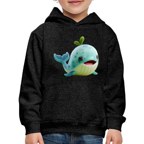 Playful Green-Blue Baby Whale - Kids‘ Premium Hoodie