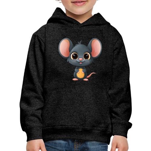 Joyful Cartoon Baby Mouse Smiling Brightly - Kids‘ Premium Hoodie