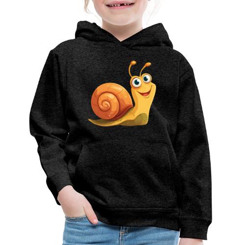 Happy Cartoon Snail with a Smile - Kids‘ Premium Hoodie