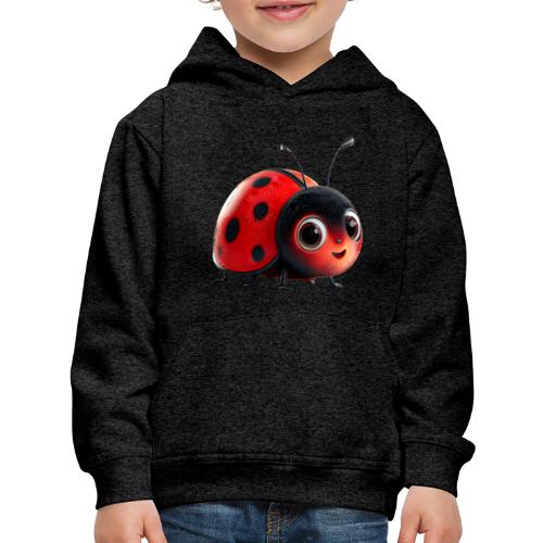 Adorable Cartoon Ladybug with Big Eyes - Kids‘ Premium Hoodie