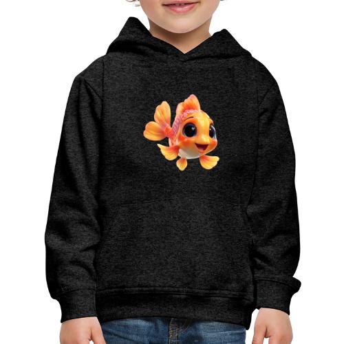 Cheerful 3D Orange Baby Fish - Kids‘ Premium Hoodie