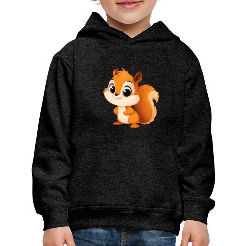 Playful Cartoon Squirrel with Big Innocent Eyes - Kids‘ Premium Hoodie