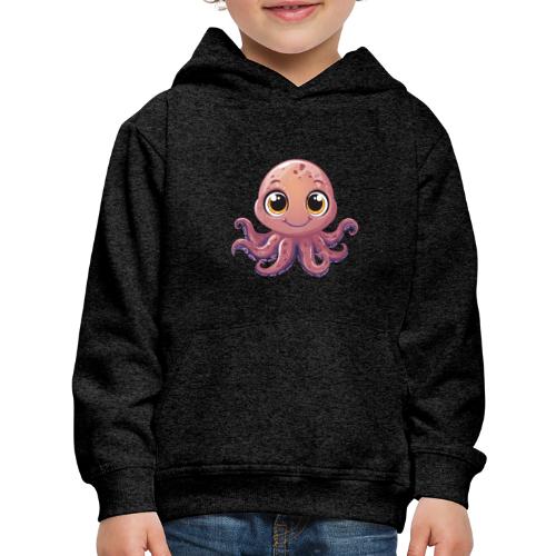 Cute Cartoon Baby Octopus with Big Eyes - Kids‘ Premium Hoodie