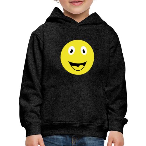 Yellow Happy Face Print - Kids‘ Premium Hoodie
